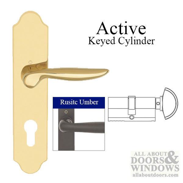 Hoppe Toronto Active Handleset – 92mm PZ, Rustic Umber