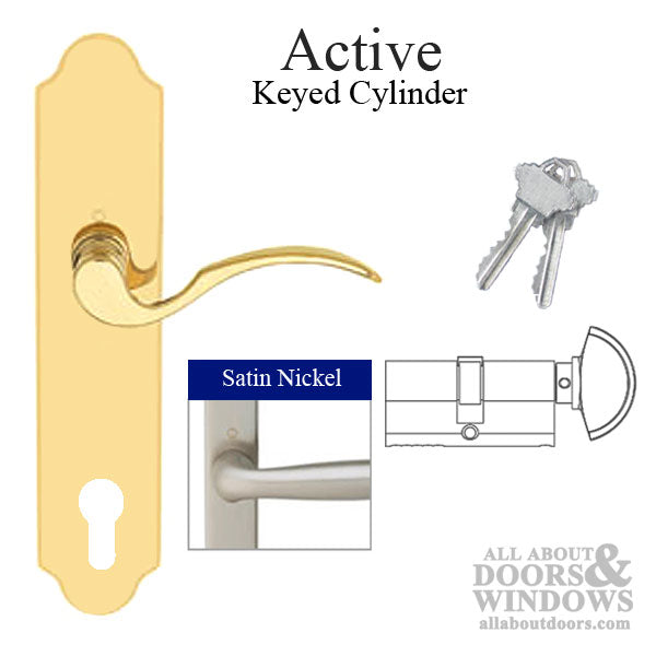 Hoppe Munchen Active Multipoint Handleset – 92mm PZ, Satin Nickel