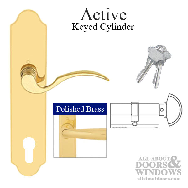 Hoppe Munchen Active Multipoint Handleset – 92mm PZ, Resista Brass