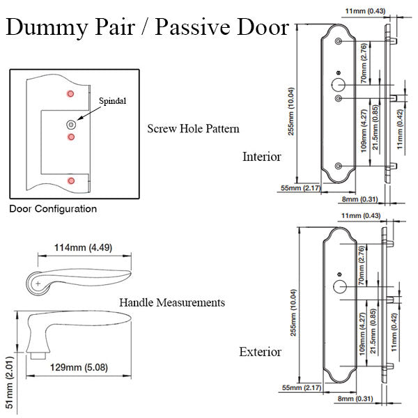 Hoppe Toronto Dummy Pair Handleset – Rustic Umber