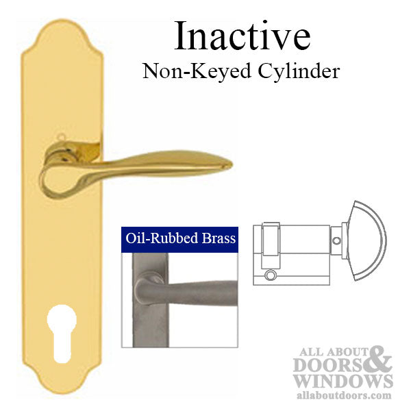 Hoppe New Orleans Inactive Handleset – 92mm PZ, Oil Rubbed Brass