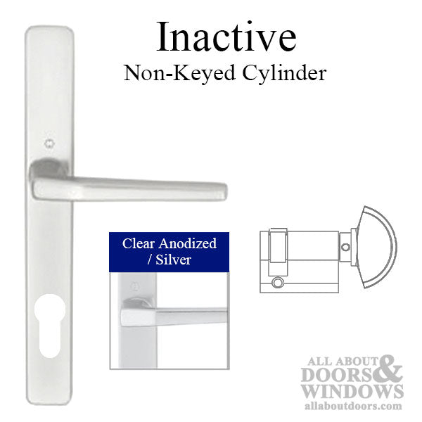 Hoppe Frankfurt Inactive Multipoint Handleset – 92mm PZ, Clear Anodized