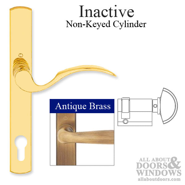 Hoppe Munchen Inactive Handleset – 92mm PZ, Antique Brass