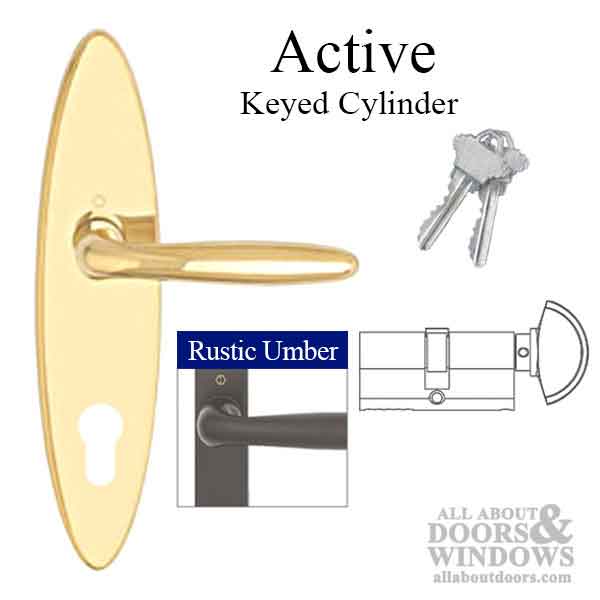 Hoppe Verona Multipoint Handleset – 92mm PZ, Rustic Umber