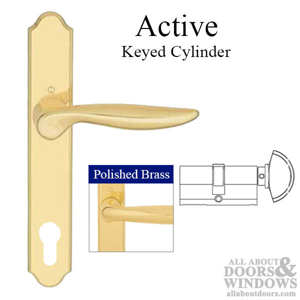 Hoppe Toronto Active Handle Set for Swing Doors – Polished Brass