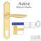 Hoppe Toronto Active Handle Set for Swing Doors – Polished Brass