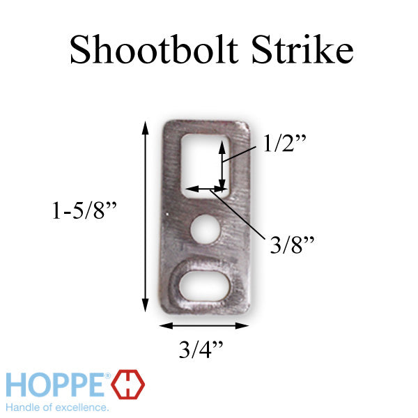 Hoppe Shootbolt Strike for Single Doors – Stainless Steel