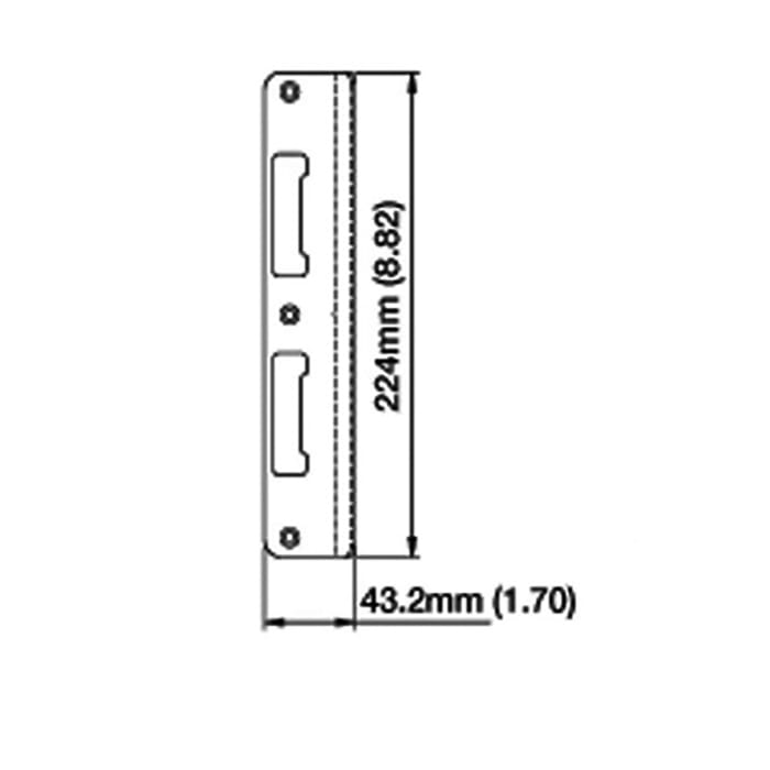 Hoppe Latch and Deadbolt Strike with Curved Lip – Bright Brass