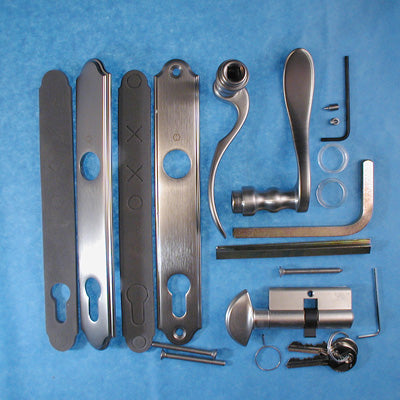 Hoppe Munchen Multipoint Handleset – 92mm PZ, Satin Nickel