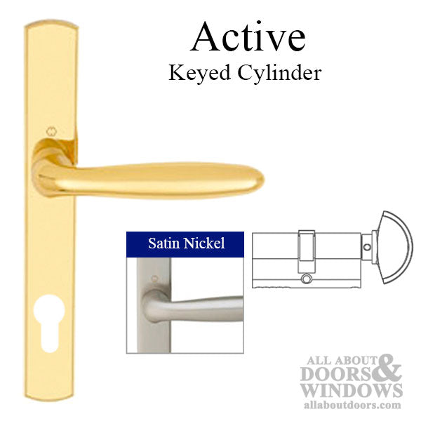 Hoppe Verona Active Multipoint Handleset – 92mm PZ, Satin Nickel