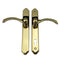 Weathershield Inactive Door Handle & Escutcheon Set – 1-3/4" Door, PVD Polished Brass