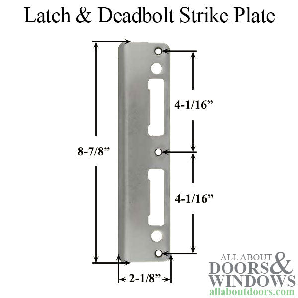 Hoppe Extended Lip Latch and Deadbolt Strike for 2-1/4" Doors – Polished Brass