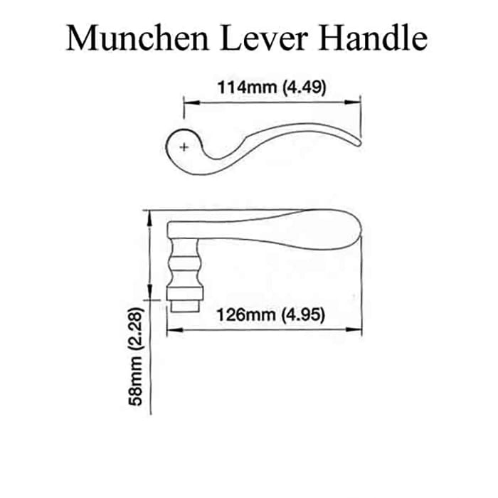 Hoppe Munchen Lever Handle – Left Hand, Antique Nickel