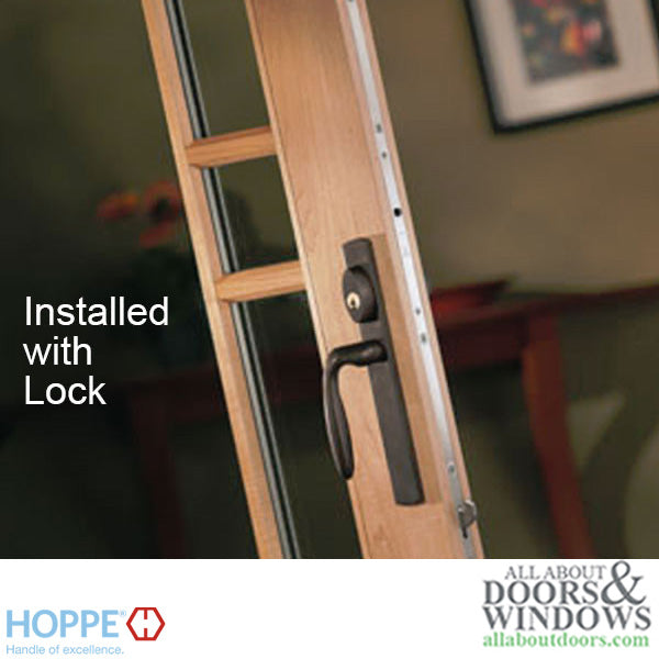 Hoppe M151VK Sliding Door Handleset – Keyed, Oil Rubbed Brass