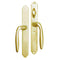 Hoppe M151 Sliding Door Handleset – Non-Keyed, Resista Brass