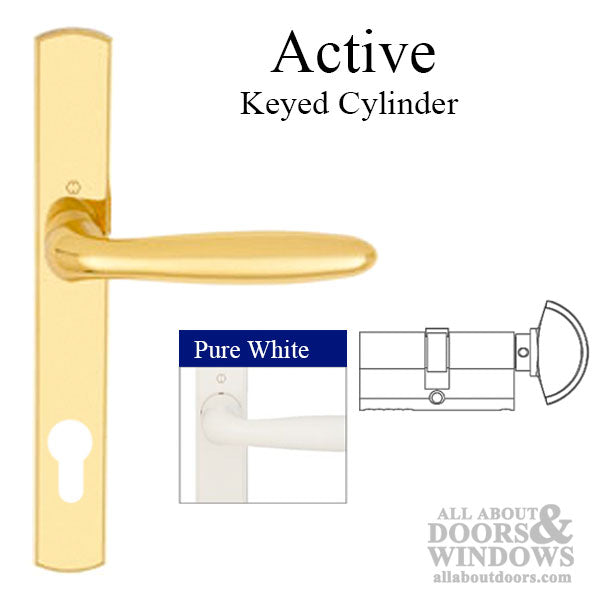 Hoppe Verona Active Multipoint Handleset – 92mm PZ, Pure White
