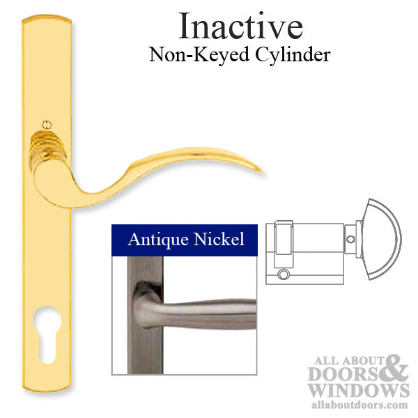 Hoppe Munchen Inactive Multipoint Handleset – 92mm PZ, Antique Nickel