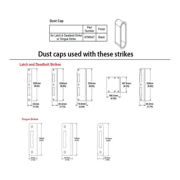 Hoppe Curved Lip Strike Plate for Tongue Version Multipoint Locks