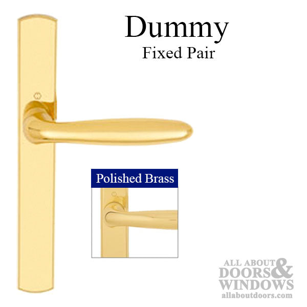 Hoppe Verona Dummy Handleset for Multipoint Doors – Polished Brass