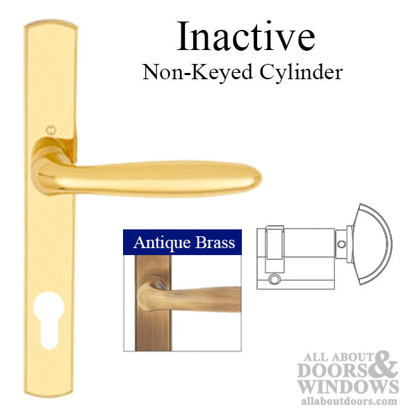 Hoppe Verona Inactive Multipoint Handleset – 92mm PZ, Antique Brass