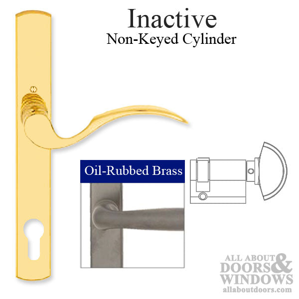 Hoppe Munchen Inactive Handleset – 92mm PZ, Oil Rubbed Brass