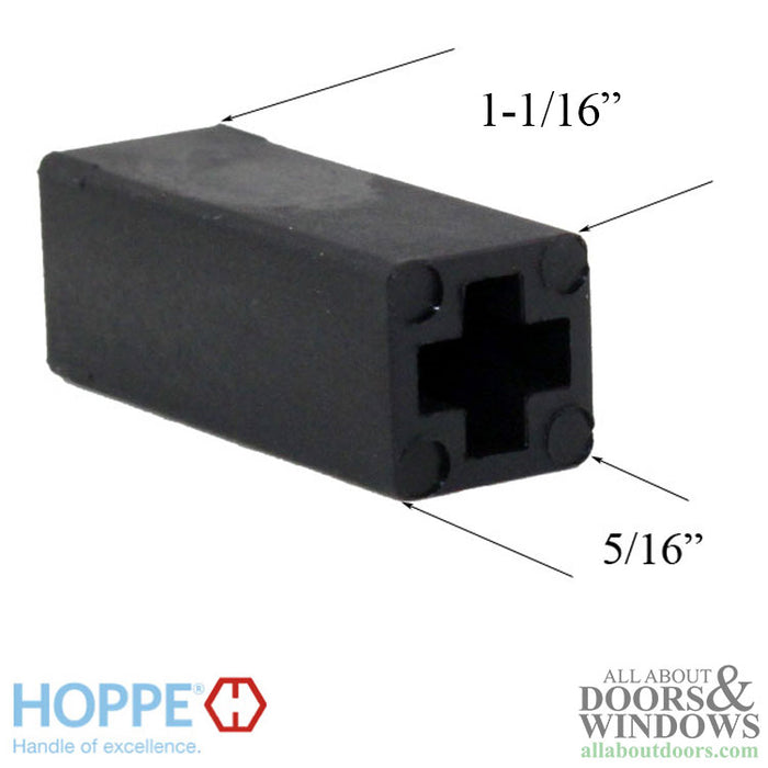 Hoppe HLS7 Black Plastic Cylinder Adapter Insert – 8mm x 26mm