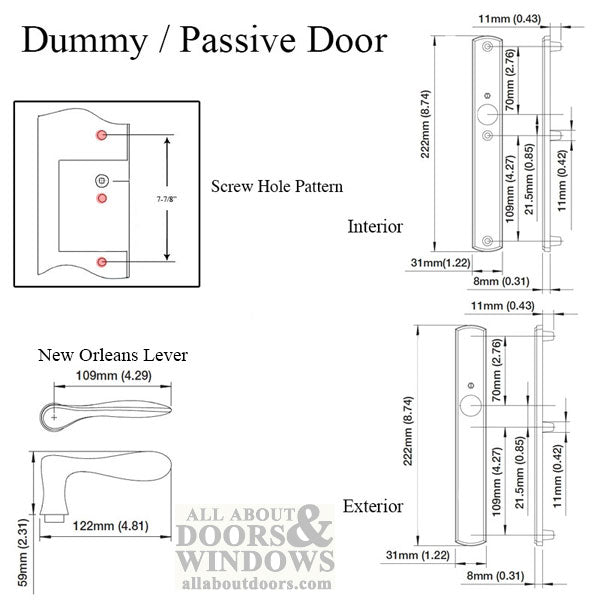 Hoppe New Orleans Dummy Handleset – Matte Black