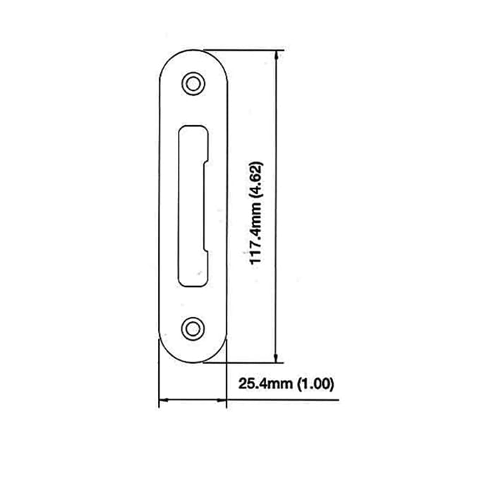 Hoppe Radius Lip Strike Plate – Tongue Version, 1" x 4-5/8"