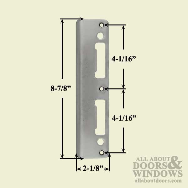 Hoppe Latch & Deadbolt Strike Plate for 2-1/4" Doors – Black