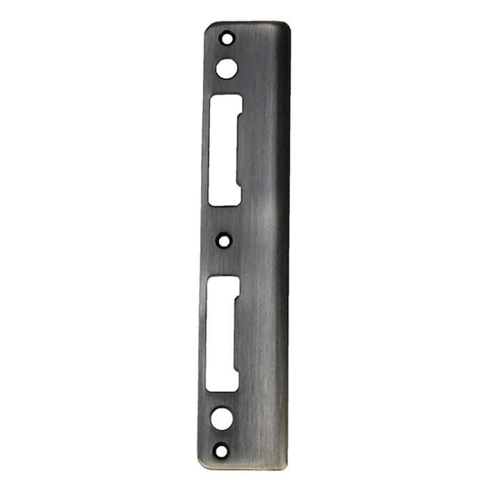 Hoppe Latch & Deadbolt Strike Plate – Curved Lip, Antique Nickel