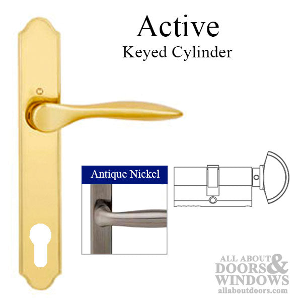 Hoppe New Orleans Multipoint Handleset – 92mm PZ, Antique Nickel