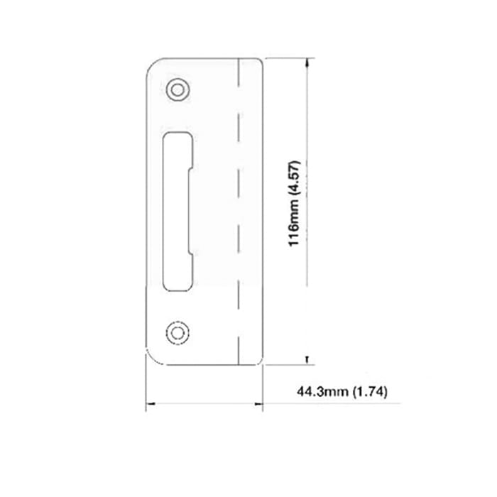 Hoppe Curved Lip Strike Plate for Tongue Multipoint Locks – 1-3/4" x 4-9/16"