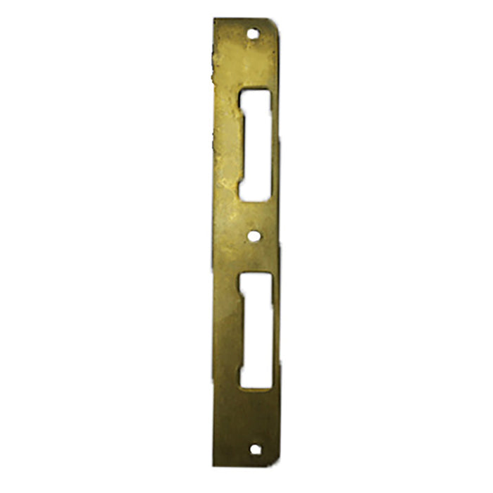 Hoppe Latch & Deadbolt Strike Plate – 1.30" x 8.82" Flat, Polished Brass