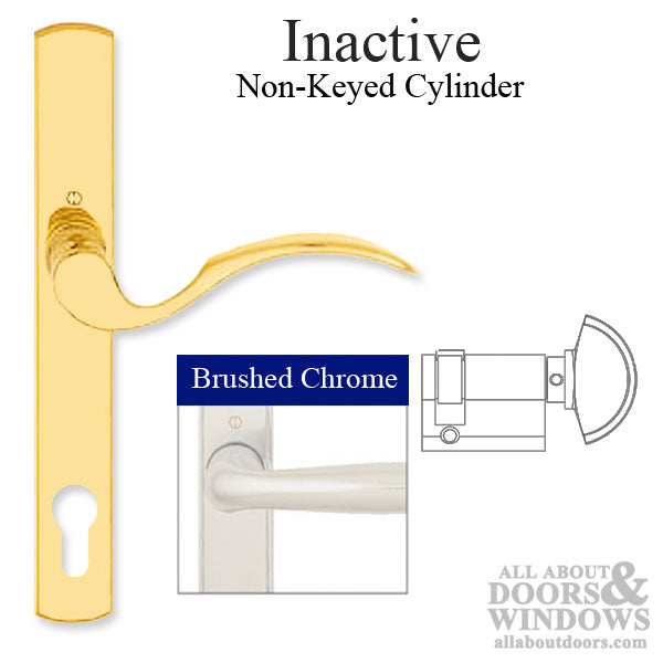 Hoppe Munchen Inactive Handleset – 92mm PZ, Brushed Chrome