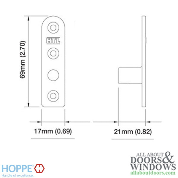 Hoppe Multipoint Lock Rod Guide – Black