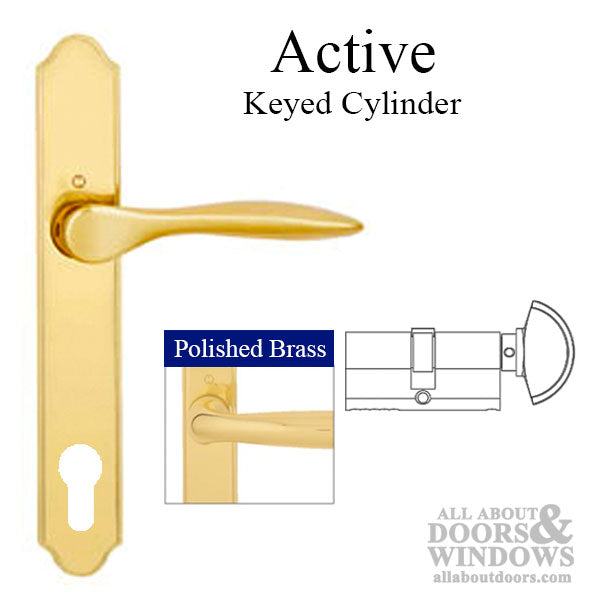 Hoppe New Orleans Active Handle Set – 92mm PZ, Resista Brass