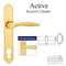 Hoppe New Orleans Active Handle Set – 92mm PZ, Resista Brass