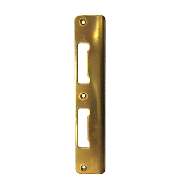 Hoppe Latch and Deadbolt Strike with Curved Lip – Bright Brass