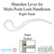 Hoppe Munchen Lever Handle – Right Hand, Satin Nickel