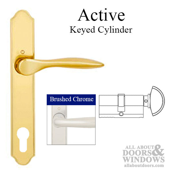 Hoppe New Orleans Multipoint Handleset – 92mm PZ, Brushed Chrome