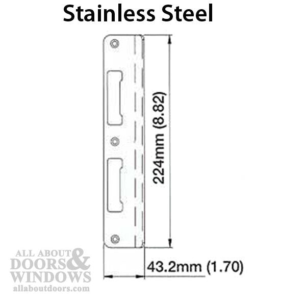 Hoppe Latch and Deadbolt Strike – Curved Lip, 1-3/4" Door