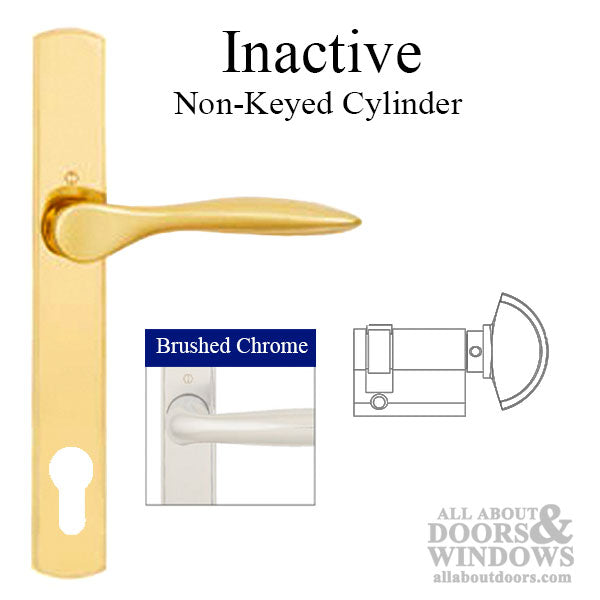 Hoppe New Orleans Inactive Handleset – 92mm PZ, Brushed Chrome