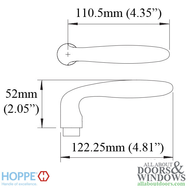 Hoppe Verona Lever Handle – Resista Brass