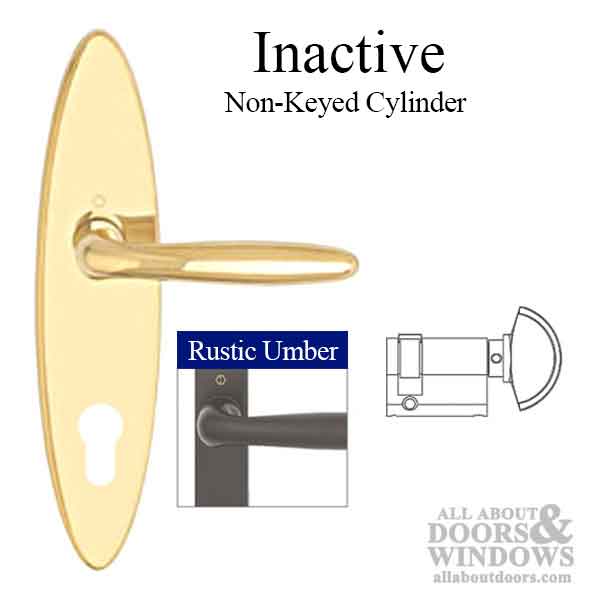 Hoppe Verona Multipoint Handleset – Inactive, 92mm PZ, Rustic Umber