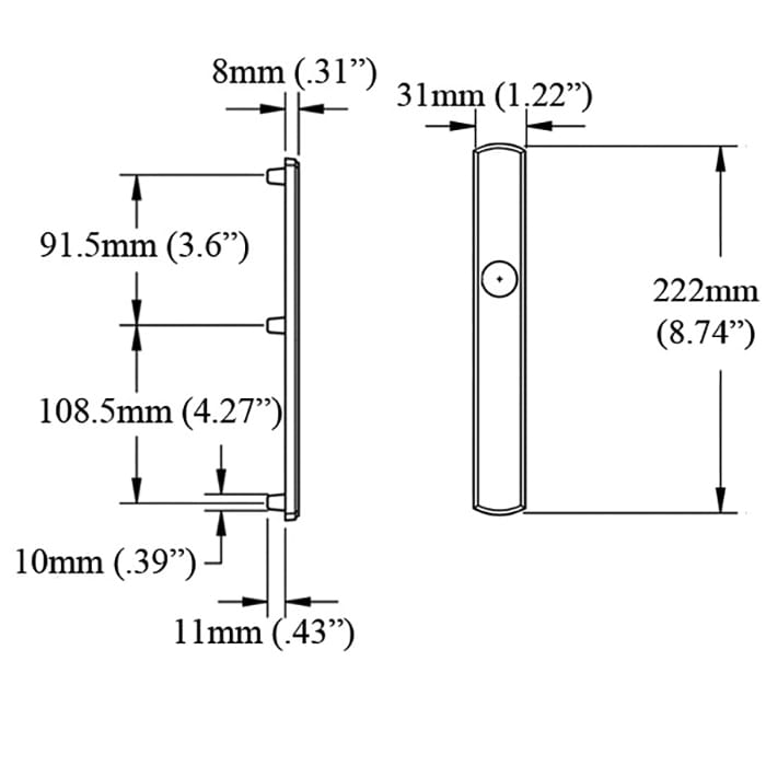 Hoppe Contemporary Exterior Backplate M216N – Resista Brass