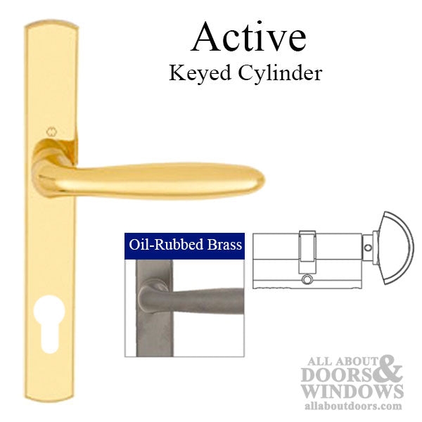 Hoppe Verona Active Multipoint Handleset – 92mm PZ, Oil Rubbed Brass