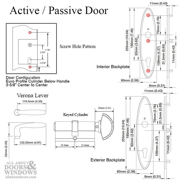 Hoppe Verona Multipoint Handleset – 92mm PZ, Rustic Umber