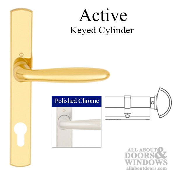 Hoppe Verona Active Multipoint Handleset – 92mm PZ, Polished Chrome