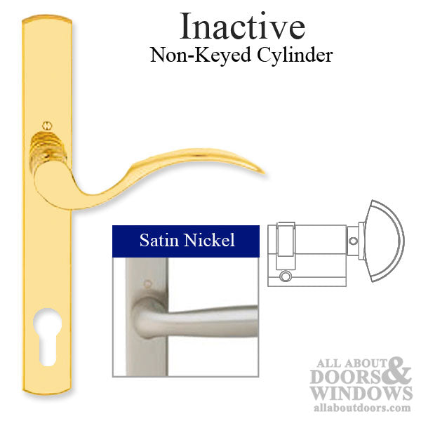 Hoppe Munchen Inactive Multipoint Handleset – 92mm PZ, Satin Nickel