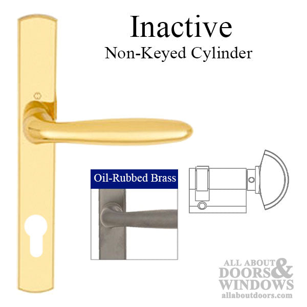 Hoppe Verona Inactive Handleset – 92mm PZ, Oil Rubbed Brass